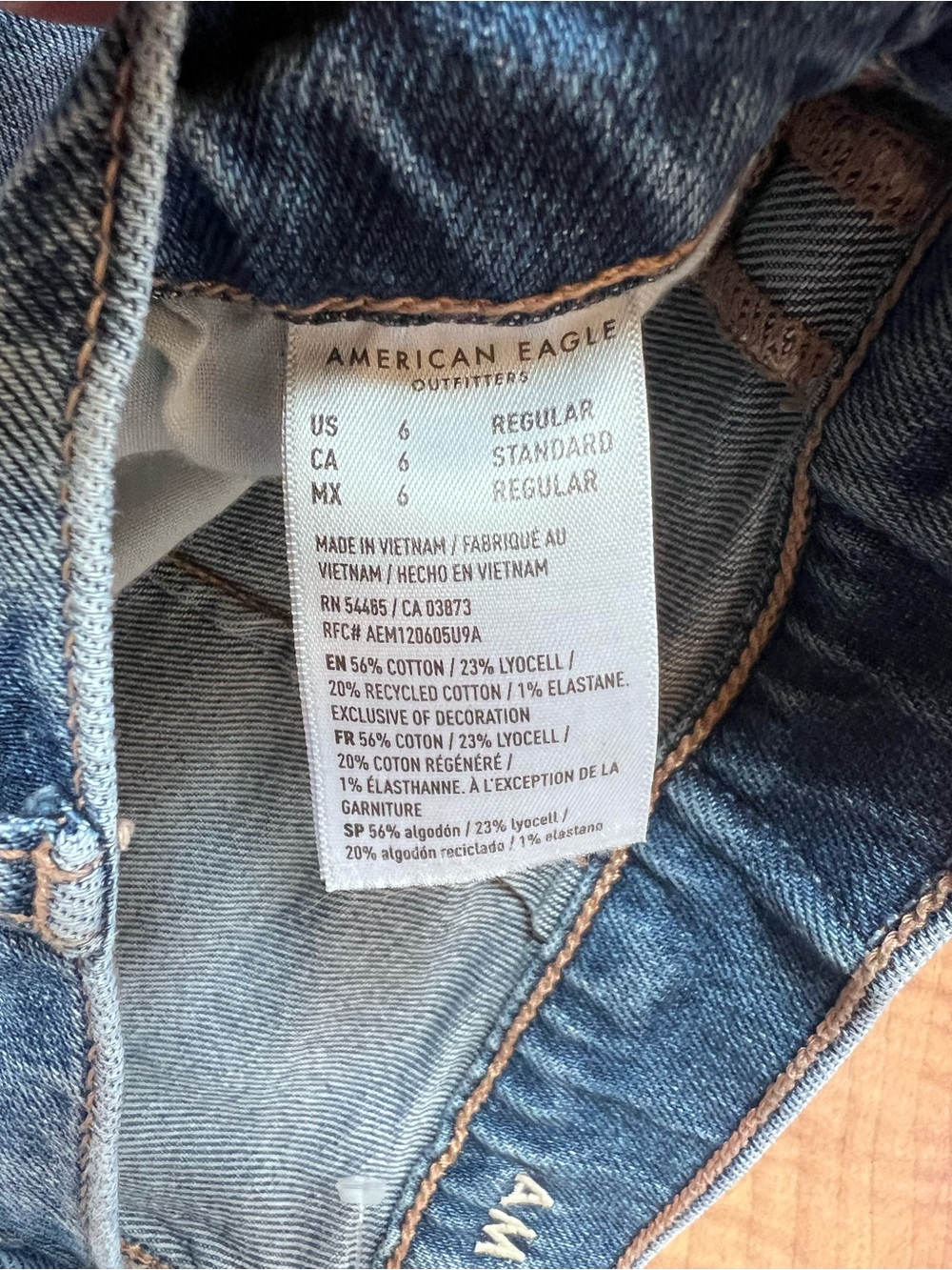 American Eagle Stovepipe jeans Light Blue Denim - Picture 2 of 3